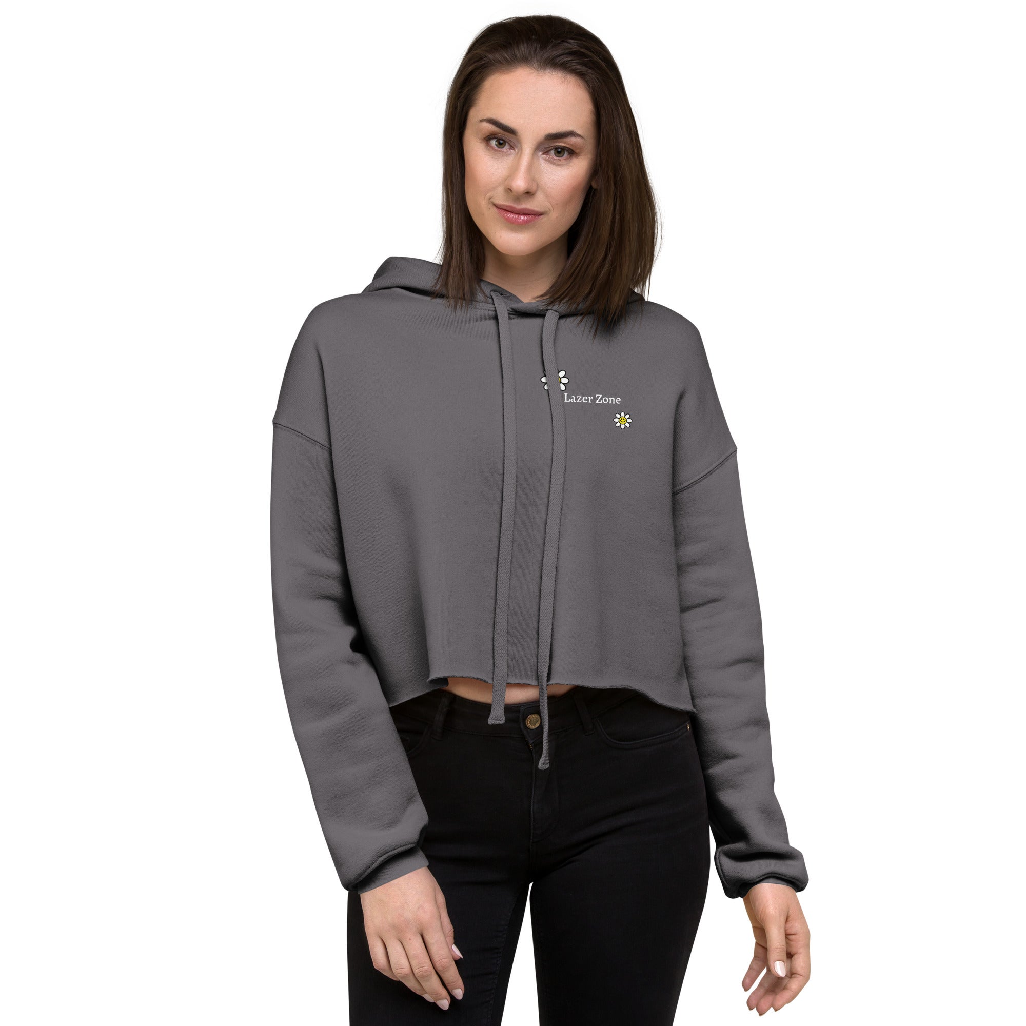 【U LAN】[MADE] ALL DAY Crop Hood Training Set-up Everyday Cropped Hoodie Wmn Cream | ICIW